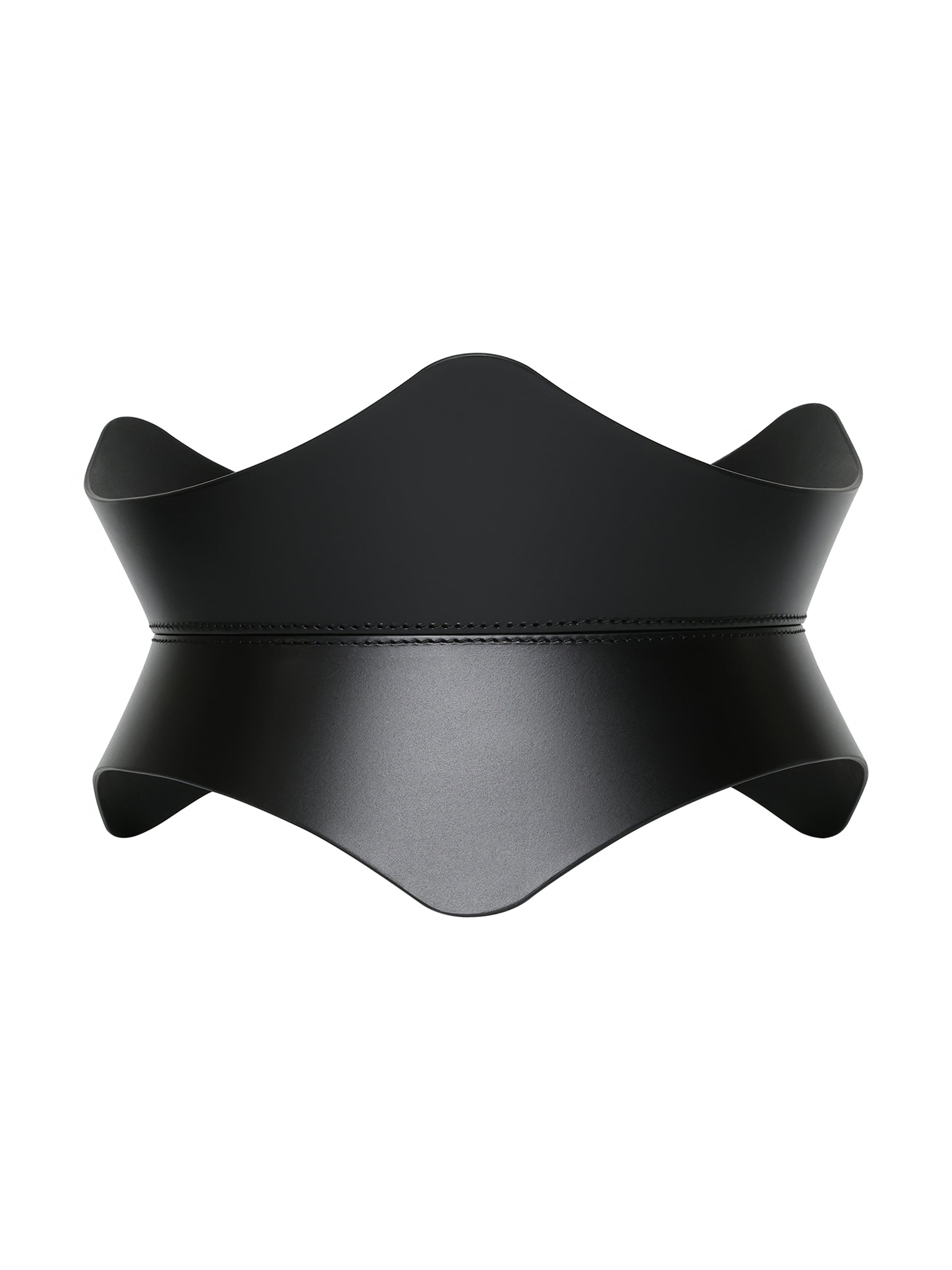 Haute Cuir - Cinturón 'Soreen' en negro: frente