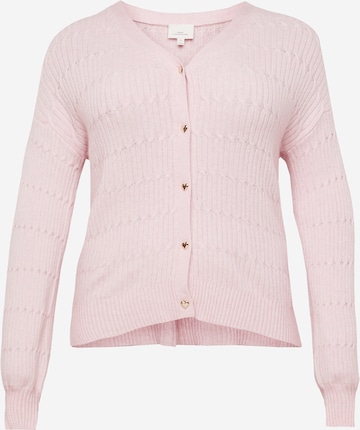 Cardigan 'KATIA' ONLY Carmakoma en rose : devant