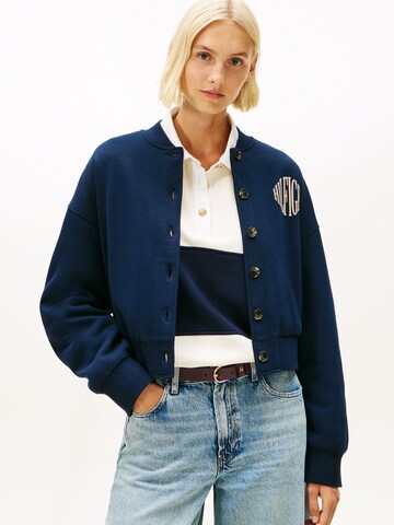 TOMMY HILFIGER Sweatjakke 'VARSITY' i blå: forside