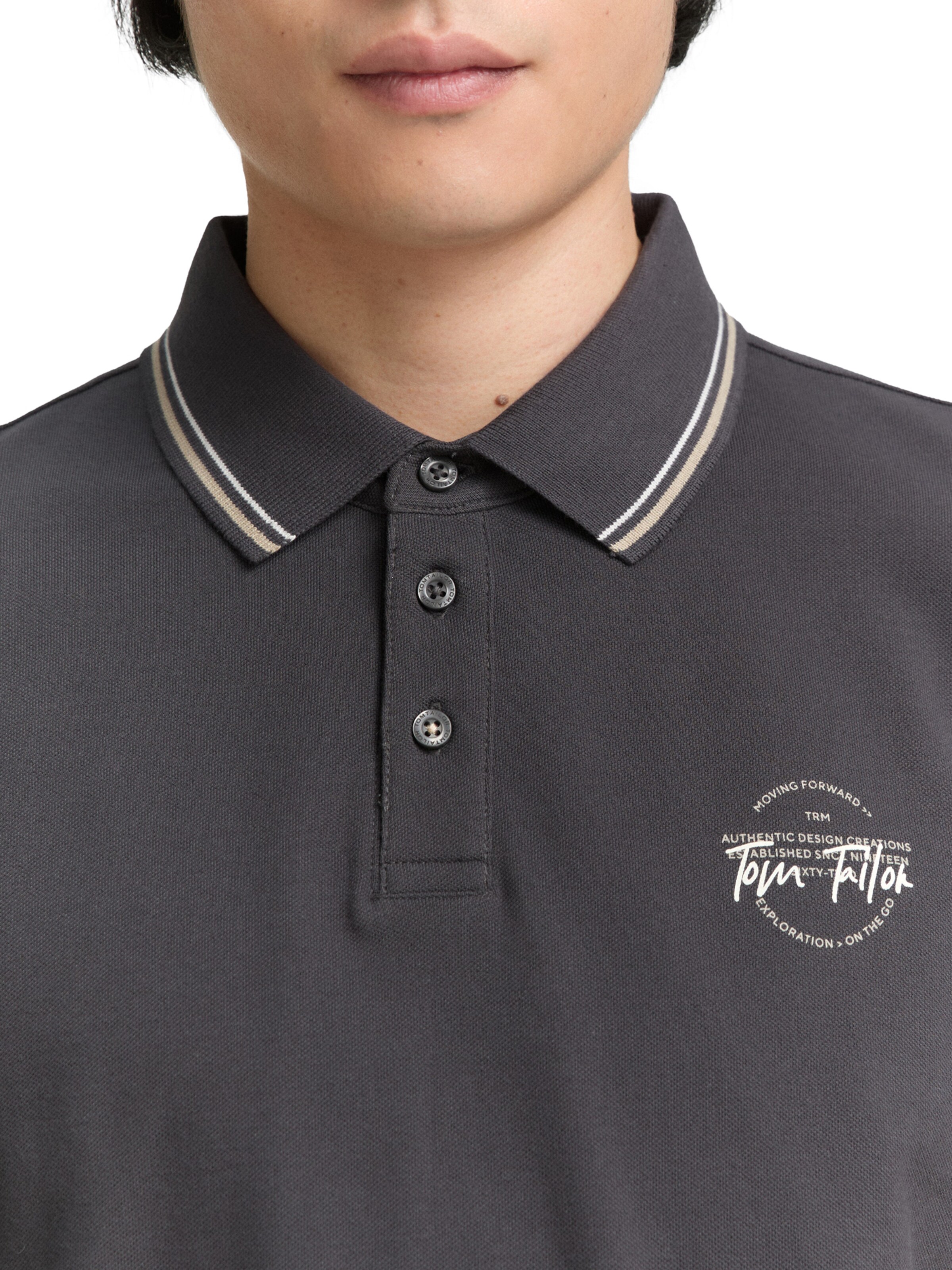 TOM TAILOR Poloshirt in Grau