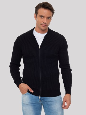 Sir Raymond Tailor Knit Cardigan 'Milan' in Black: front