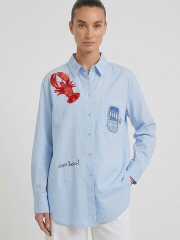 OUI Bluse in Blau: Vorderseite