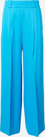 HUGO Red Wide leg Pleat-front trousers 'Haniana' in Blue: front