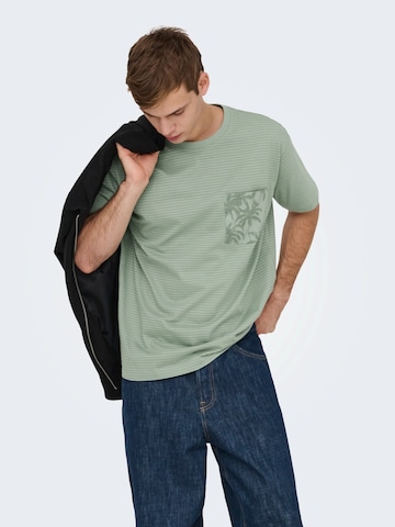 Only & Sons - Camiseta 'ONSFRED' en verde: frente