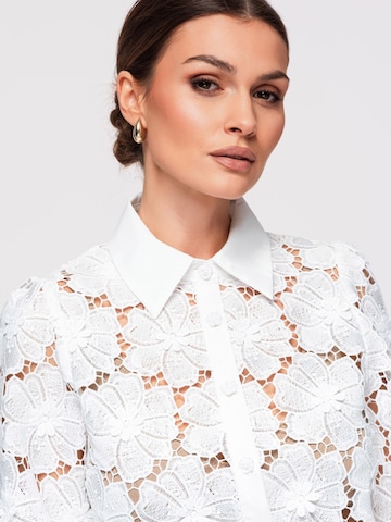 Ombre Blouse in White