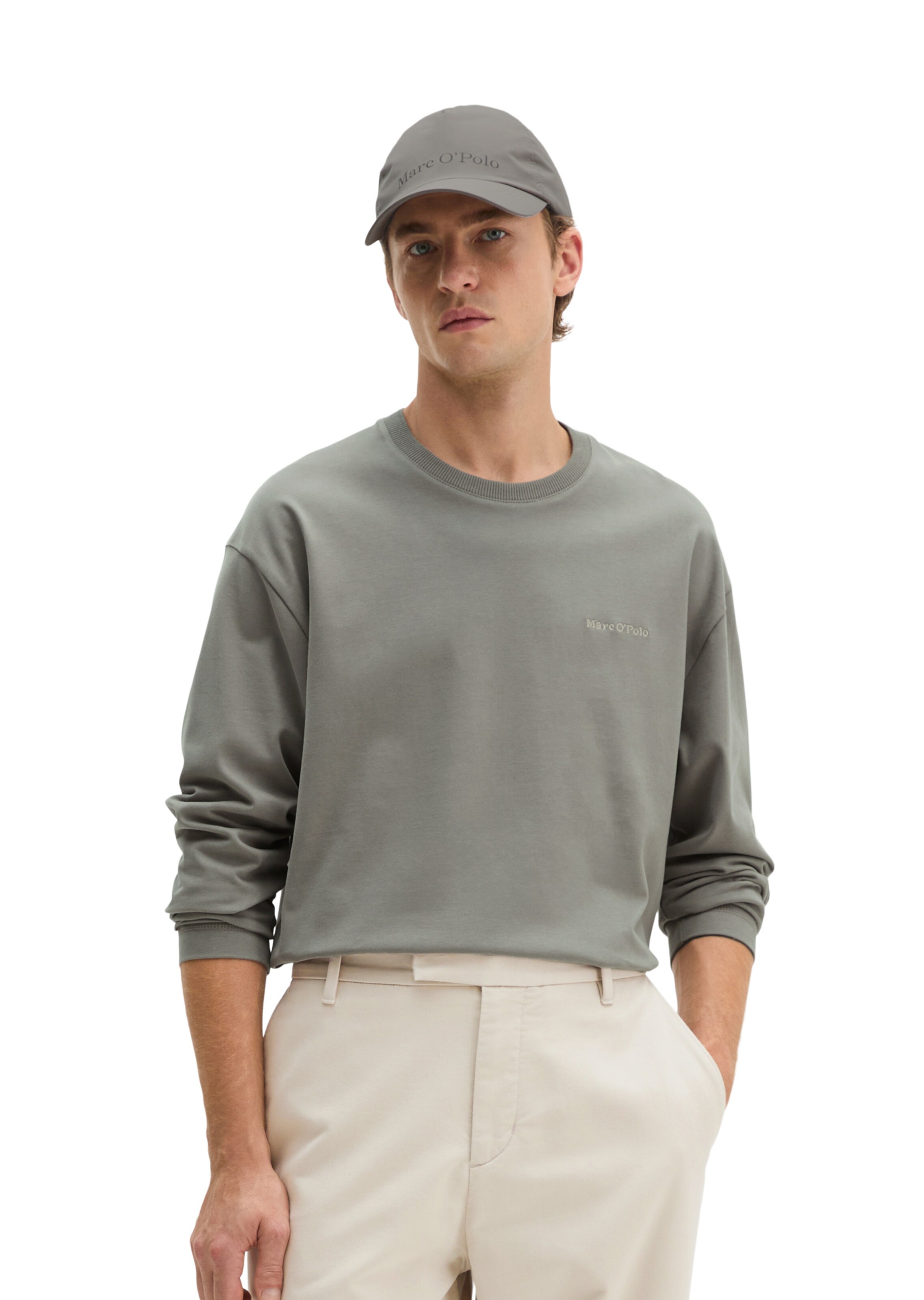 Marc O'Polo Shirt in Grey: front