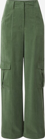 Warehouse Wide leg Cargo Pants in Green: front