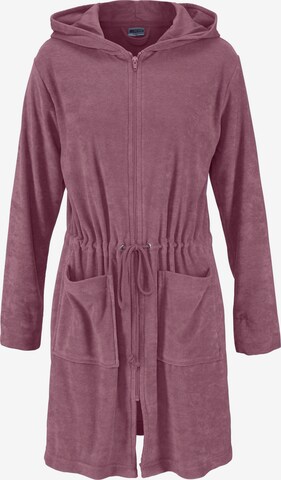 MY HOME Short Bathrobe in Purple: front