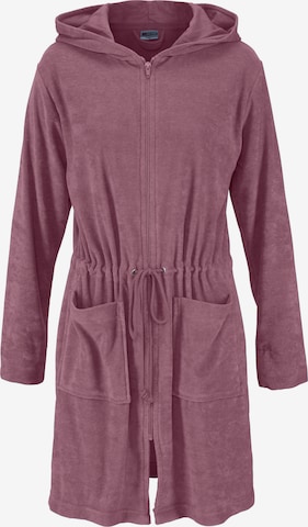 MY HOME Short Bathrobe in Purple: front