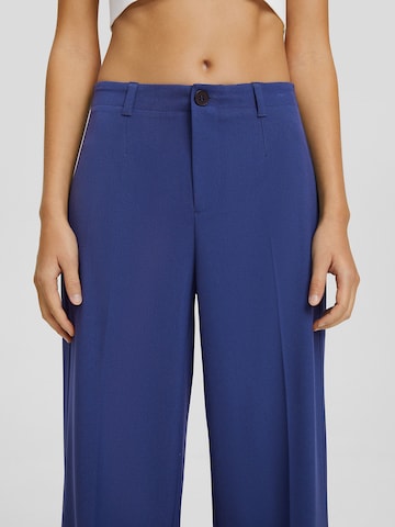 Bershka Loose fit Trousers with creases in Blue