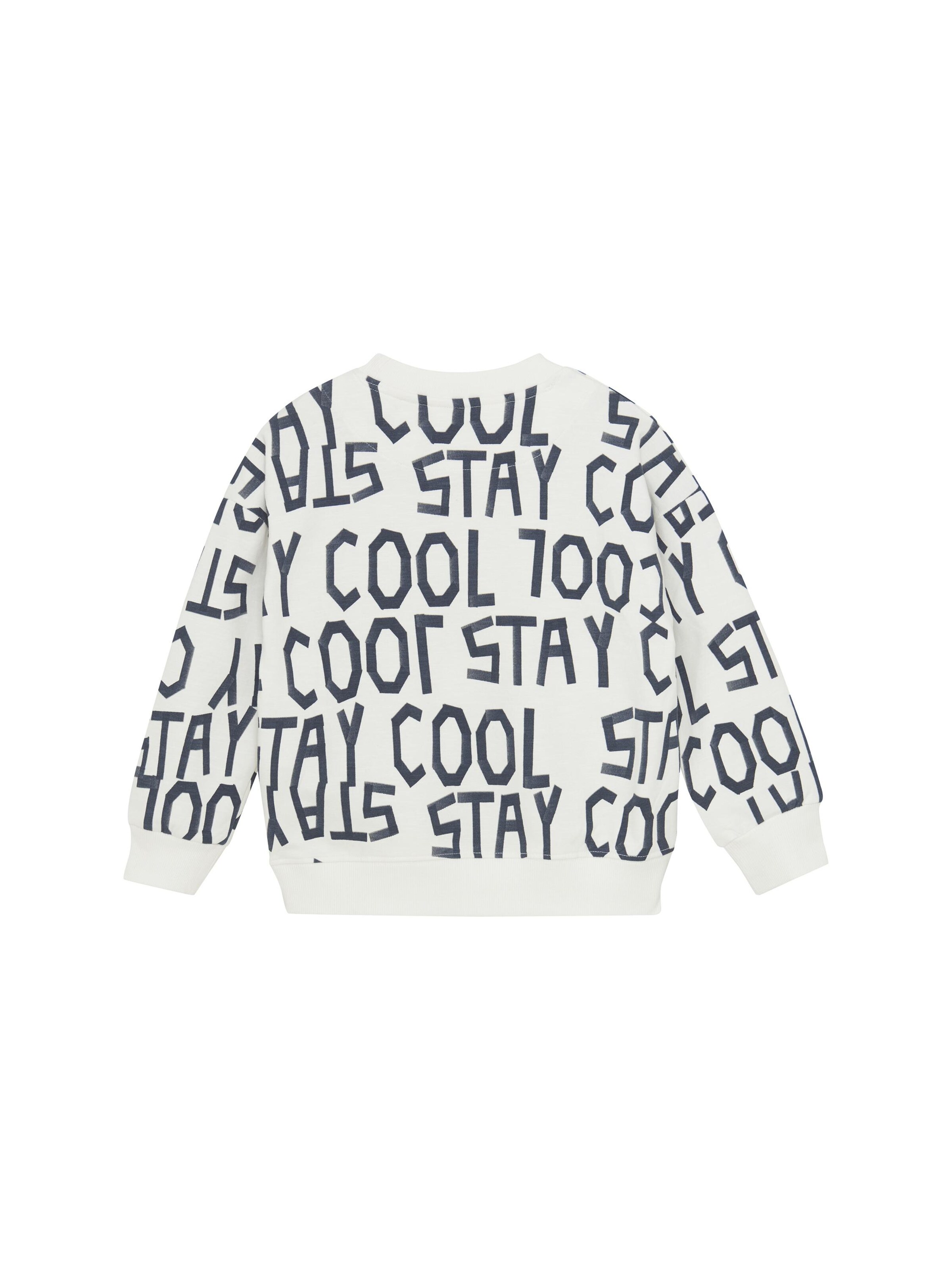 MINYMO Sweater ' MISweatshirt LS AOP ' in White