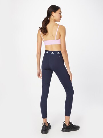 ADIDAS PERFORMANCE Skinny Spodnie sportowe 'Techfit' w kolorze niebieski