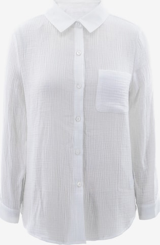 Camicia da donna di AIKI KEYLOOK in bianco: frontale