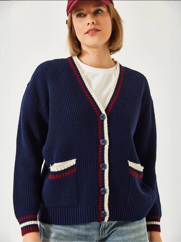 Bianco Lucci - Casaco de malha em azul: frente