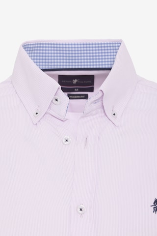 DENIM CULTURE Regular fit Button Up Shirt 'ERMIN' in Pink