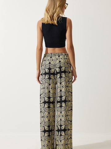 Happiness İstanbul Široke hlačnice Hlače | črna barva