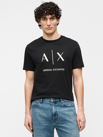 ARMANI EXCHANGE T-shirt i svart: framsida