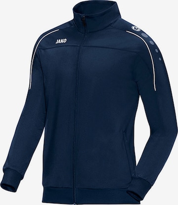 JAKO Athletic Jacket 'Classico' in Blue: front