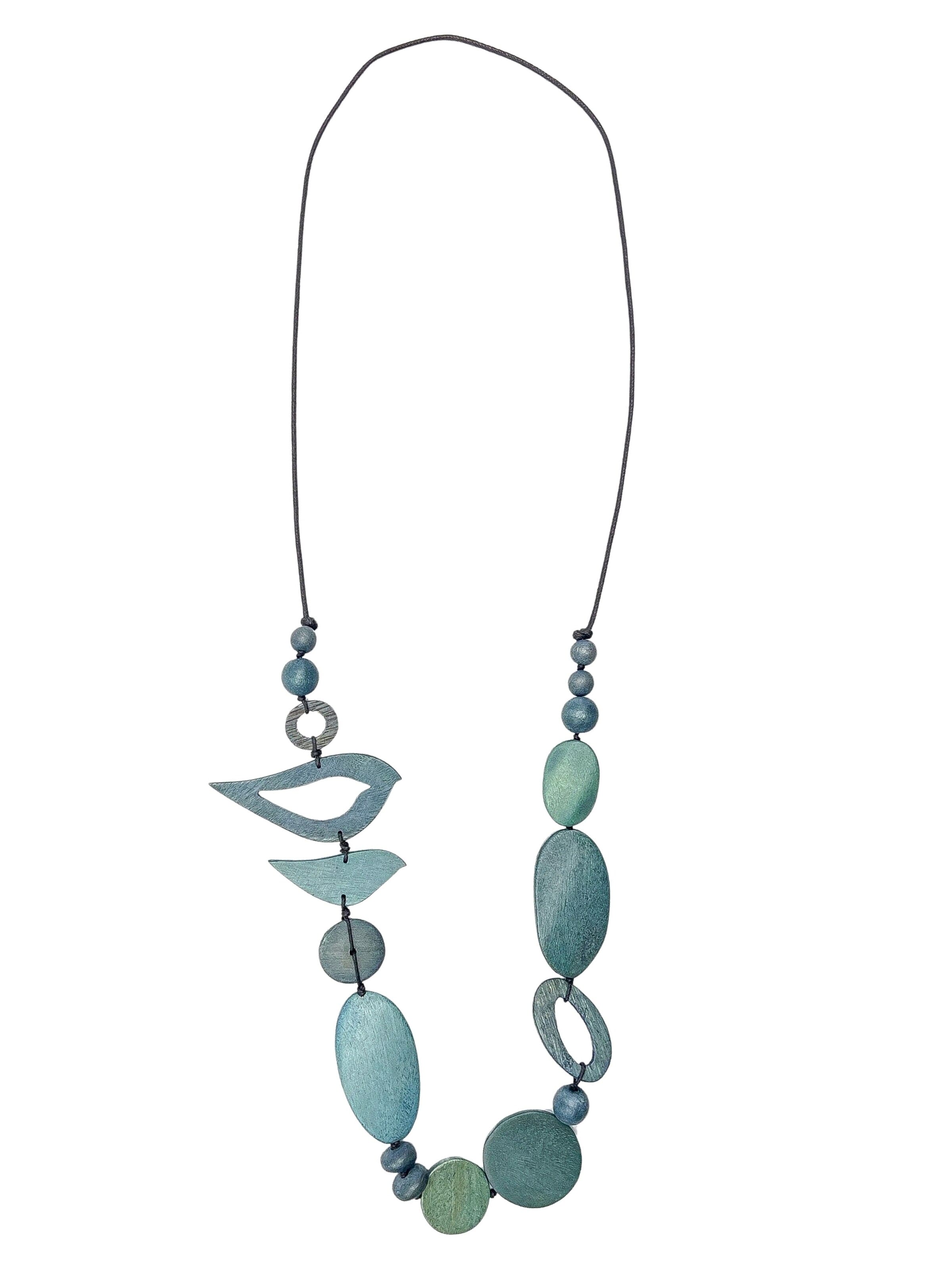 COLLEZIONE ALESSANDRO Kette 'Birds'‌‌‌‌ in Blau: Vorderseite