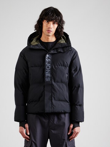 Veste d’hiver 'JCOAlpha' JACK & JONES en noir : devant