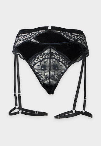 Hunkemöller Tanga – černá: přední strana