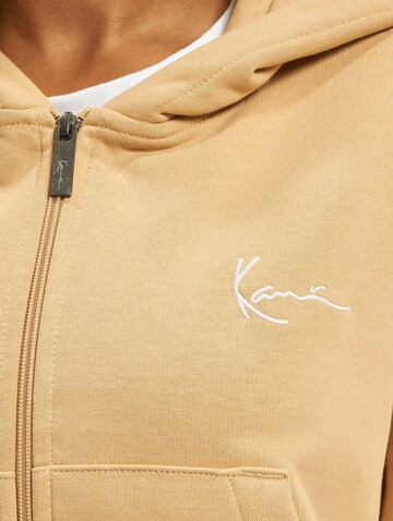 Karl Kani Zip-Up Hoodie in Beige
