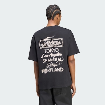 T-Shirt 'Powder Tongue' ADIDAS ORIGINALS en noir : devant