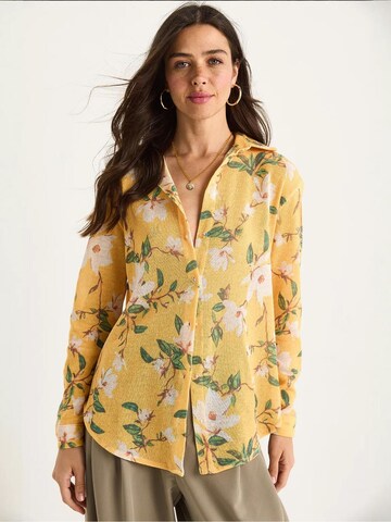 Chemisier Bianco Lucci en jaune : devant