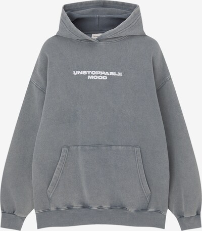 Pull&Bear Sweatshirt in pastellgelb / grau / weiß, Produktansicht