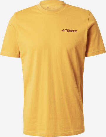 ADIDAS TERREX Performance Shirt 'Graphic Mtn 2.0' in Yellow: front