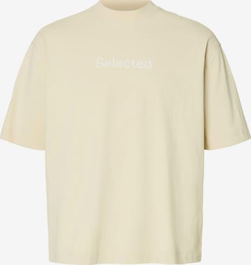 SELECTED - Camiseta 'SLHWILL' en beige: frente