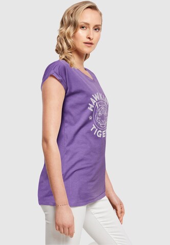 ABSOLUTE CULT T-Shirt 'Stranger Things - Hawkins Tiger' in Lila