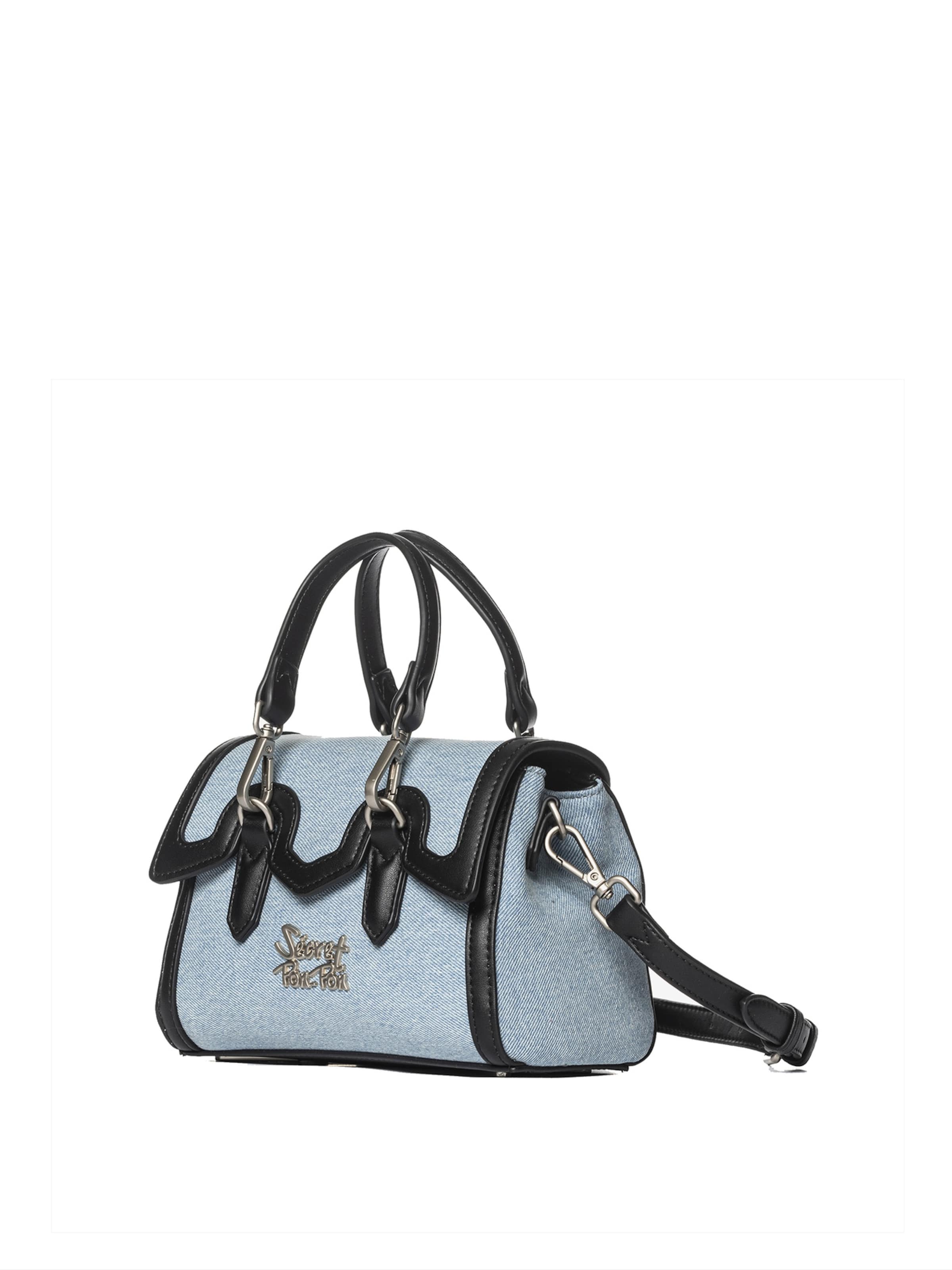 Borsa a mano di Secret Pon Pon in blu: frontale