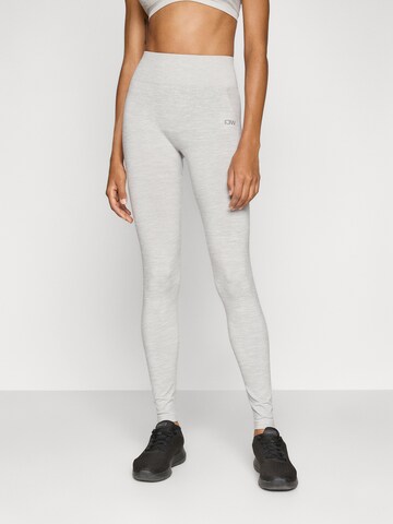 ICANIWILL Skinny Fit Спортен панталон в сиво: отпред