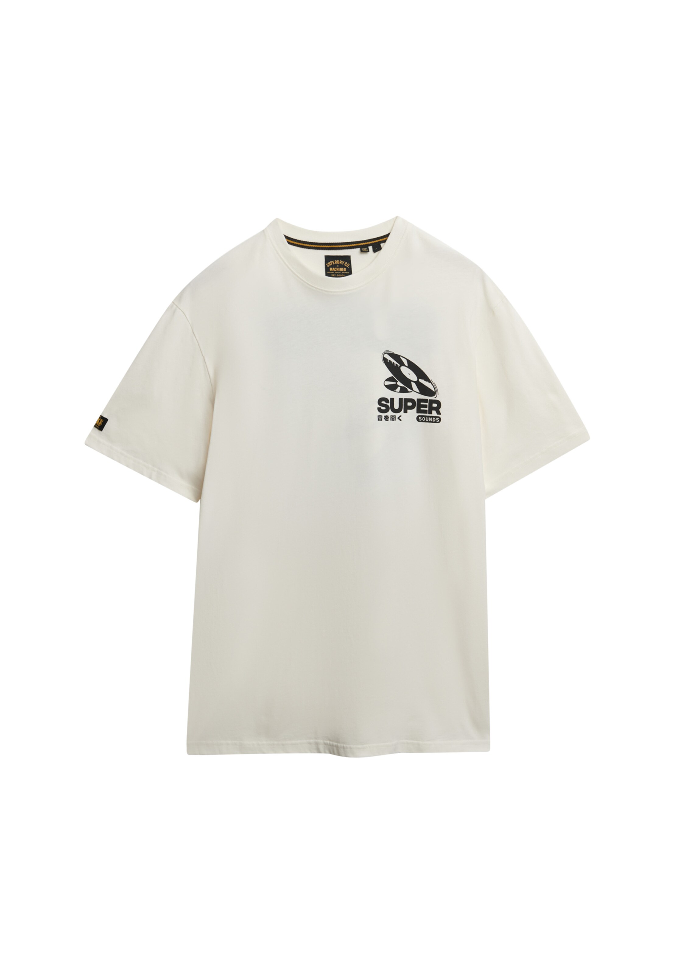 T-Shirt 'Record' Superdry & Co en beige : devant