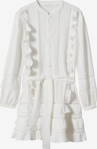 MANGO Shirt Dress 'Marissa' in White: front