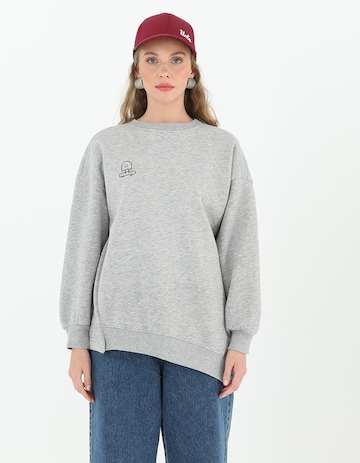 MISH Sweatshirt 'Amara' in Grau: Vorderseite