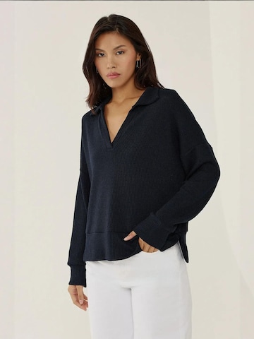 Hiccup Pullover in Blau: Vorderseite