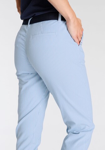 DELMAO Slimfit Chinohose in Blau