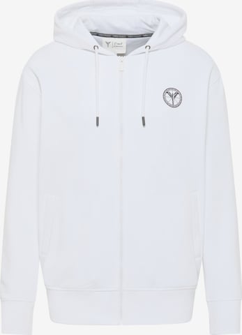 Carlo Colucci Zip-Up Hoodie 'Dender' in White: front