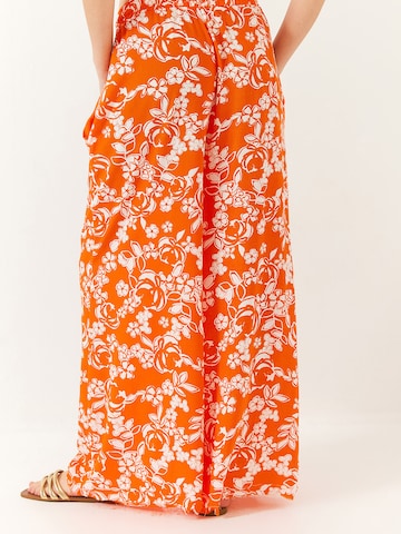 Bianco Lucci Široký strih Nohavice - Oranžová