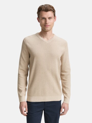 Pull-over TOM TAILOR en beige : devant