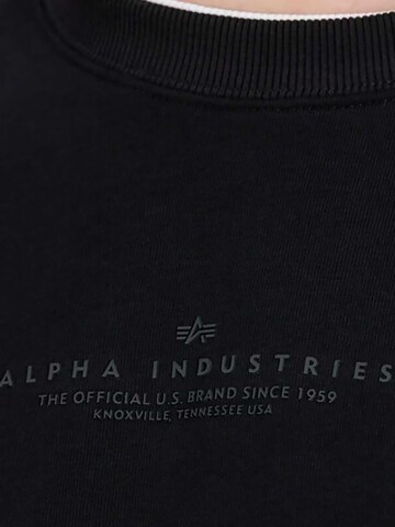 ALPHA INDUSTRIES Sweatshirt 'Double Layer'‌‌‌‌ in Schwarz