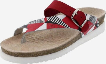 MEPHISTO T-Bar Sandals in Red: front