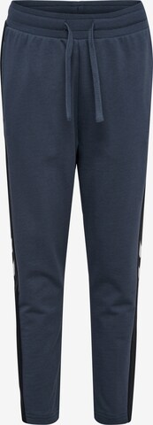 Hummel Regular Workout Pants in Blue: front