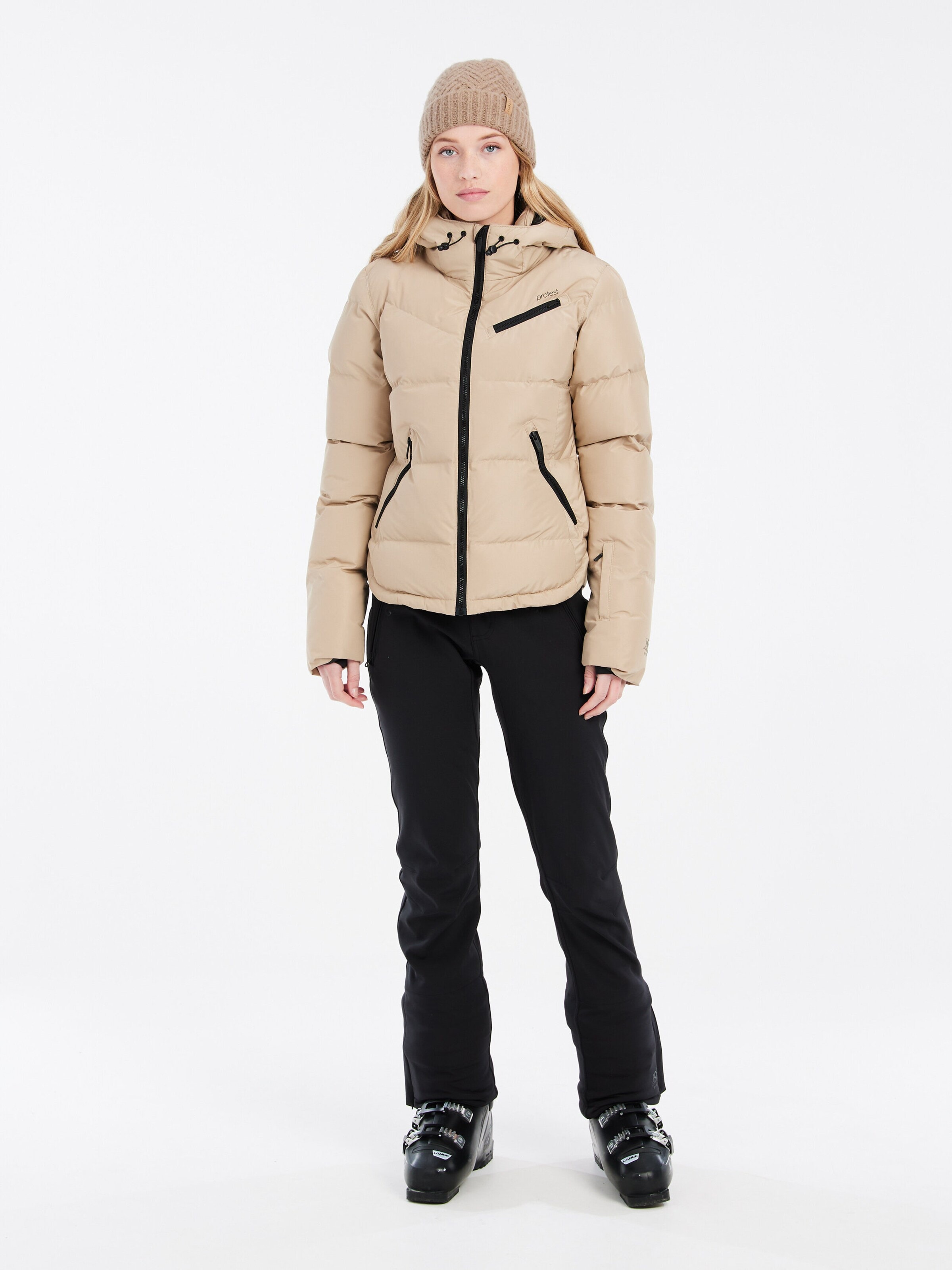 PROTEST Athletic Jacket 'PRTLUCID' in Beige