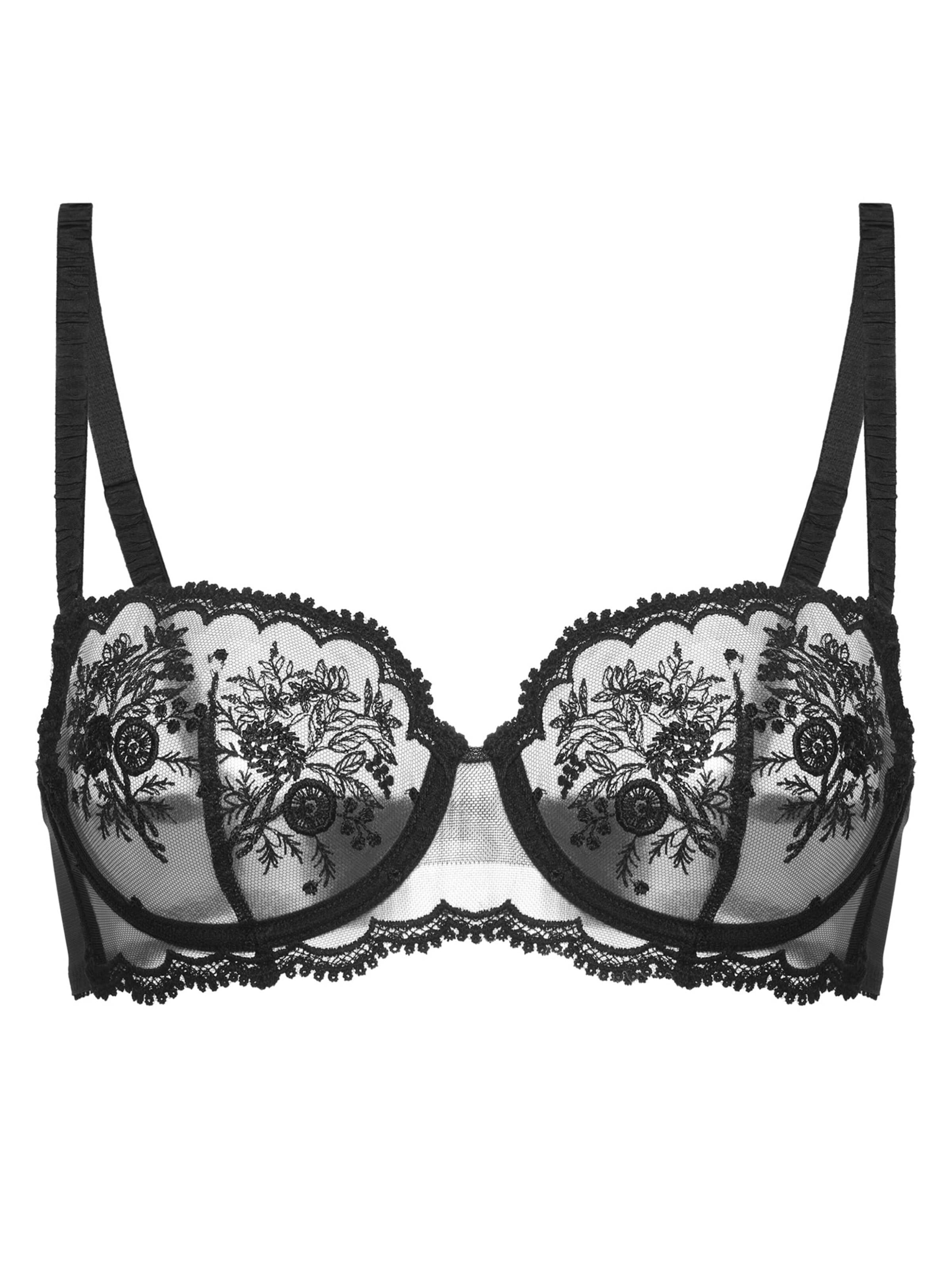 Simone Perele Balconette Bra 'Intrigue' in Black: front