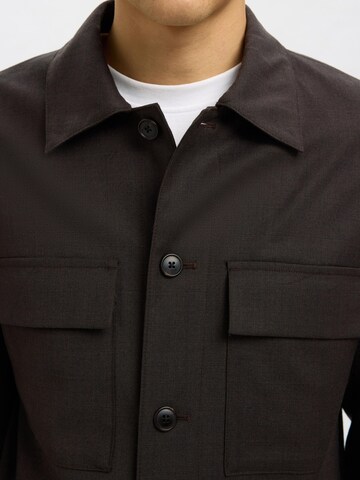 SELECTED Between-season jacket in Brown