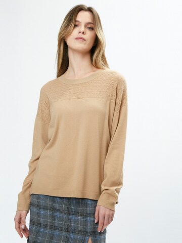 Influencer Pullover in Beige: predná strana