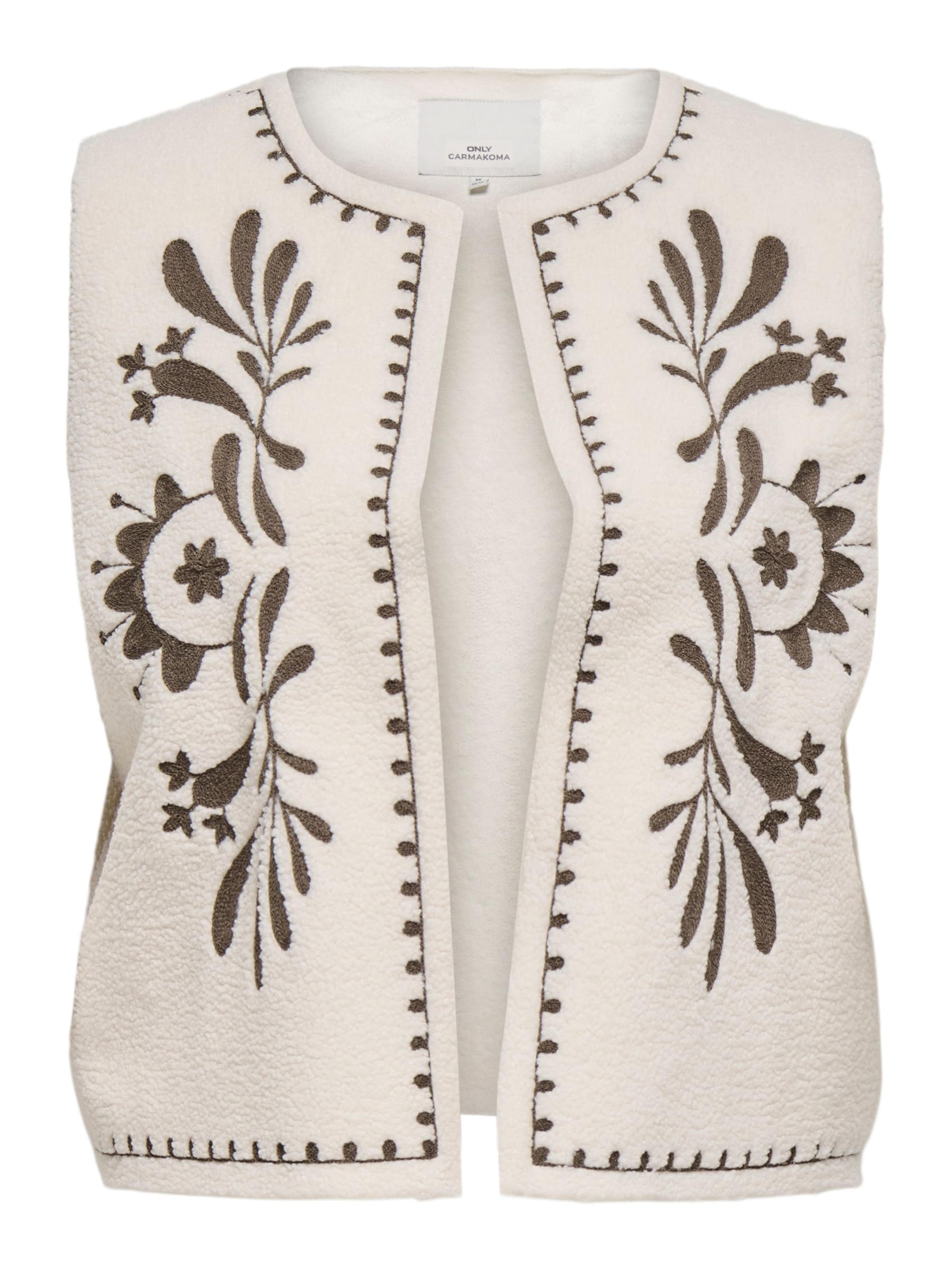 ONLY Carmakoma Bodywarmer in Wit: voorkant